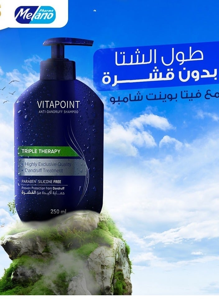 MELANO Vitapoint Anti Dandruff Shampoo 250 ML - Image 2